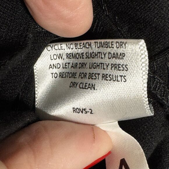 EILEEN FISHER Ponte Slim Pants‎ Size 8 Black Work Stretch Knit Viscose Nylon - Picture 6 of 6